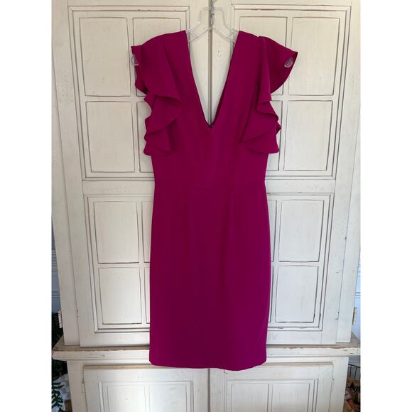 Amanda Uprichard size P / XS dark pink midi dress - Picture 1 of 6